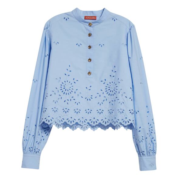 Altuzarra Tops - ALTUZARRA Margot Top in Danube FR34|XS